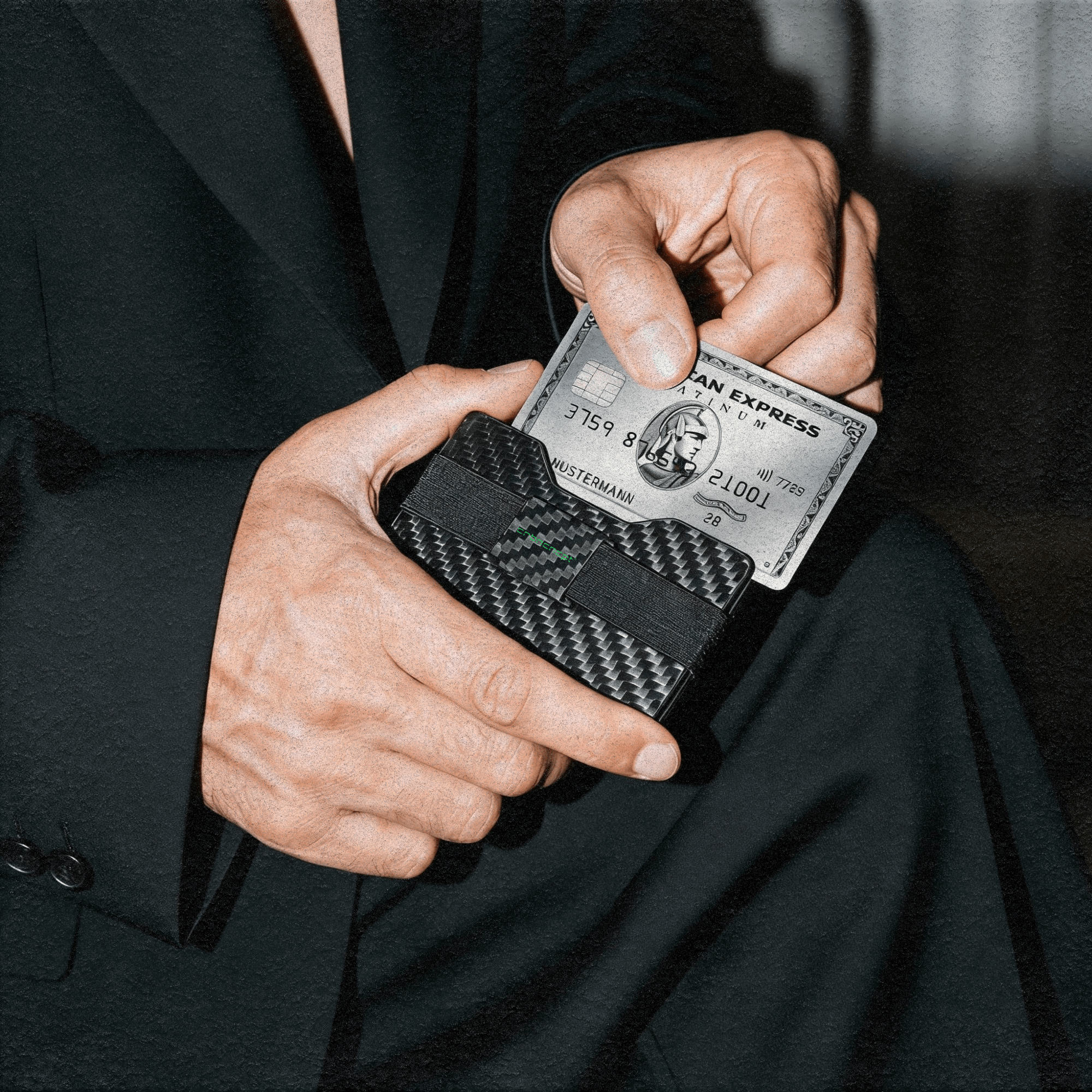 Carbon Fiber Kartenetui | Münzfach | Geldband | RFID - CRBNCNCPT