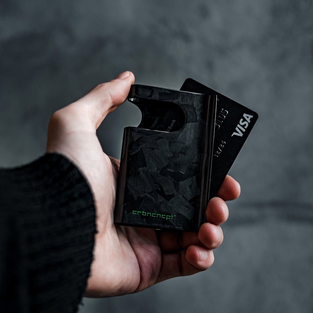 Forged Carbon Kreditkartenetui  Wallet Herren Kartenetui RFID Schwarz